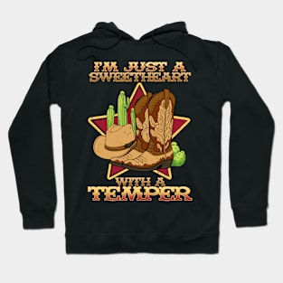 I'm Just A Sweetheart With A Temper I Equestrian Hoodie